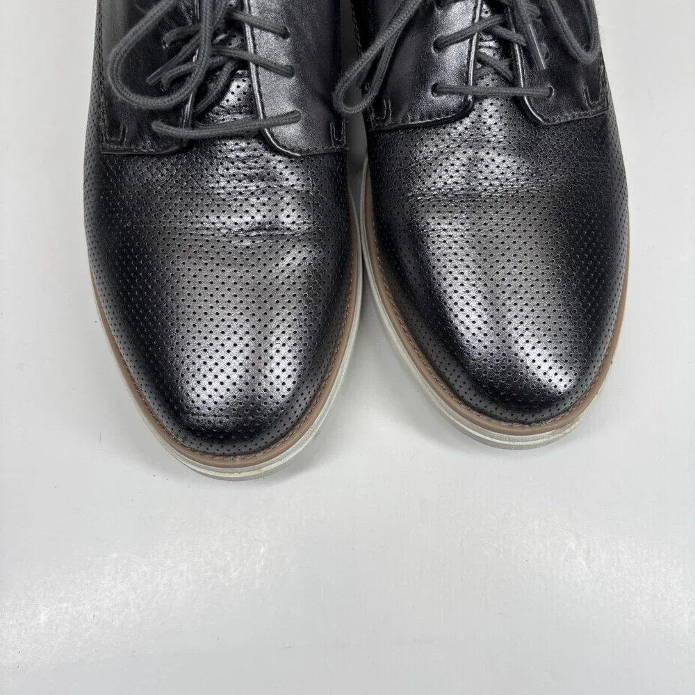 Clarks Sharon Crystal  Women's US 11M Pewter Leather Wedge Oxford Shoes Platform